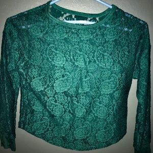 Girls dressy green shirt